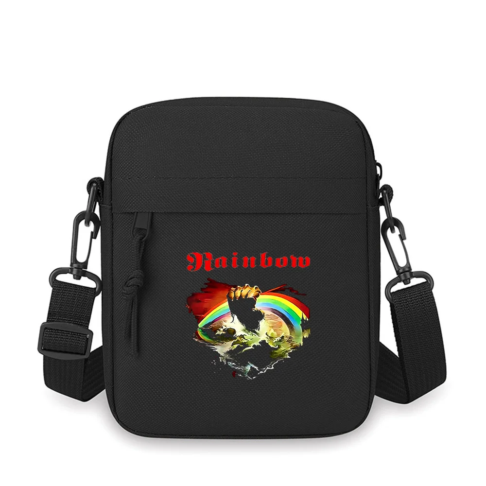

Fist emerging rainbow dark water Men Crossbody Bag Single Shoulder Women Cartoon Anime Film Printing Design Unisex