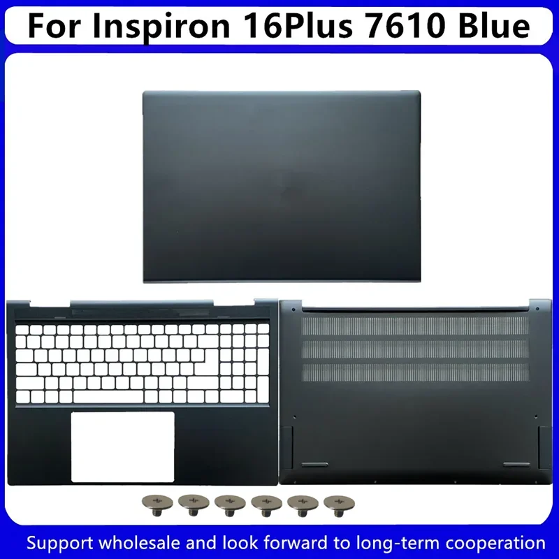 

New For Dell Inspiron 16Plus 7610 LCD Back Cover Blue 0HNYF4 HNYF4 /Upper Case Palmrest Cover /Bottom