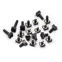 30PCS Micro Switch Key Switch Touch Switch Button 4 Pin Patch 6 * 6 * 4.5MM/5MM/6MM/7MM/8MM/9MM/10MM/11MM/12MM/13MM/14MM/15MM