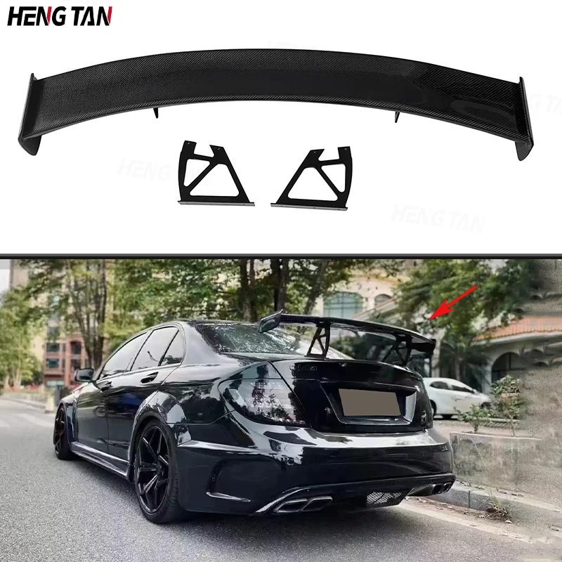 

Carbon Fiber For Mercedes-Benz C Class W204 C63 C180 C260 Car Rear Trunk Spoiler Rear Wing Tail Wing Parts Upgrade Body kit