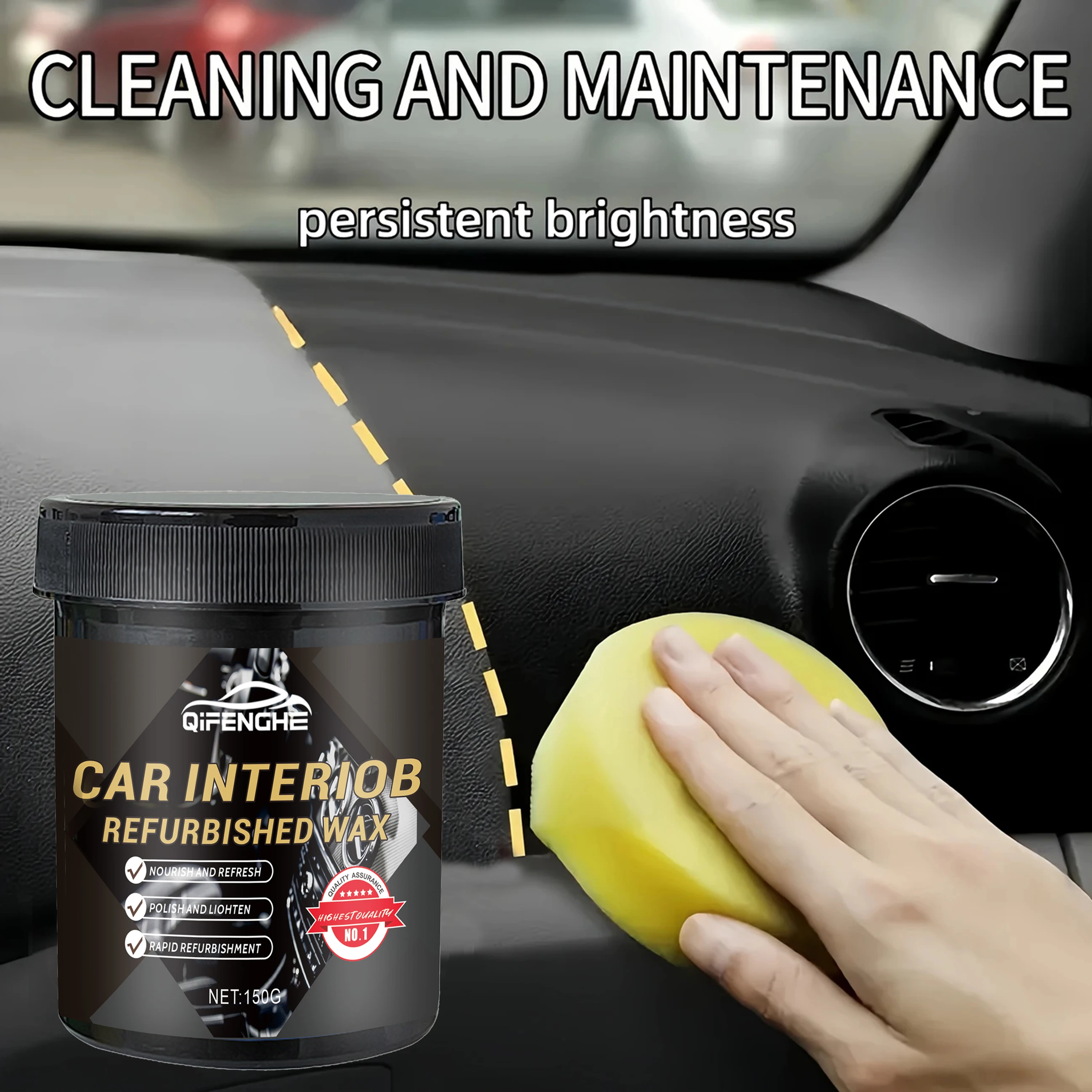 

Car Interior Cleaning Paste, Safe & Effective Cleaning And Restoration, Plastic Repair & Shine Enhancer, for Rvs, Dashboard