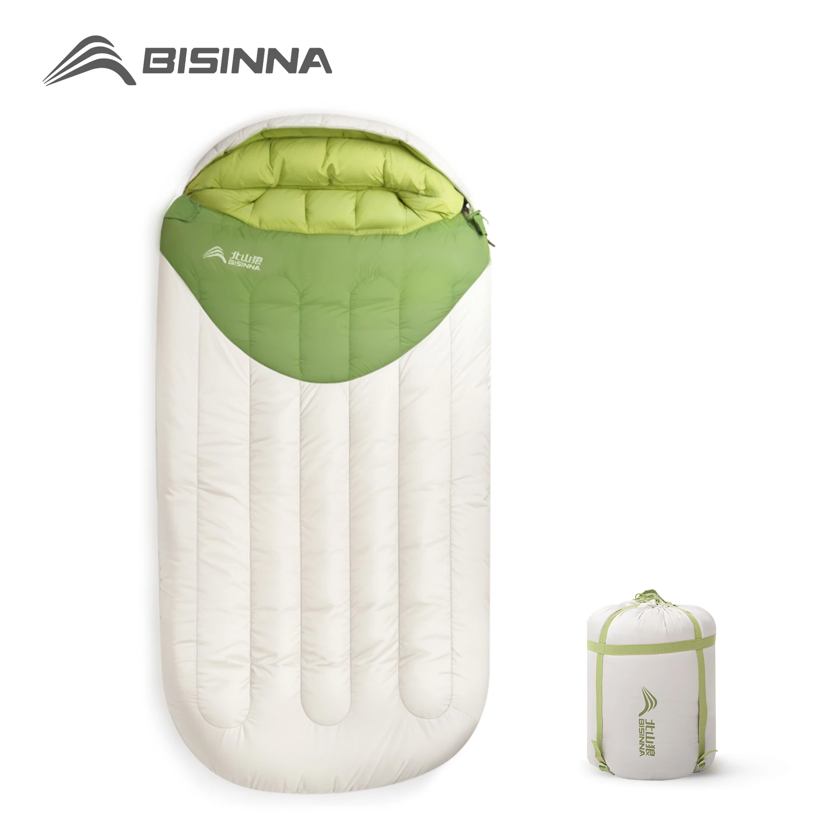 BISINNA 120cm Width Large Winter Cotton Sleeping Bag Outdoor Lightweight Camping Supplies Hiking Trekking Tourism