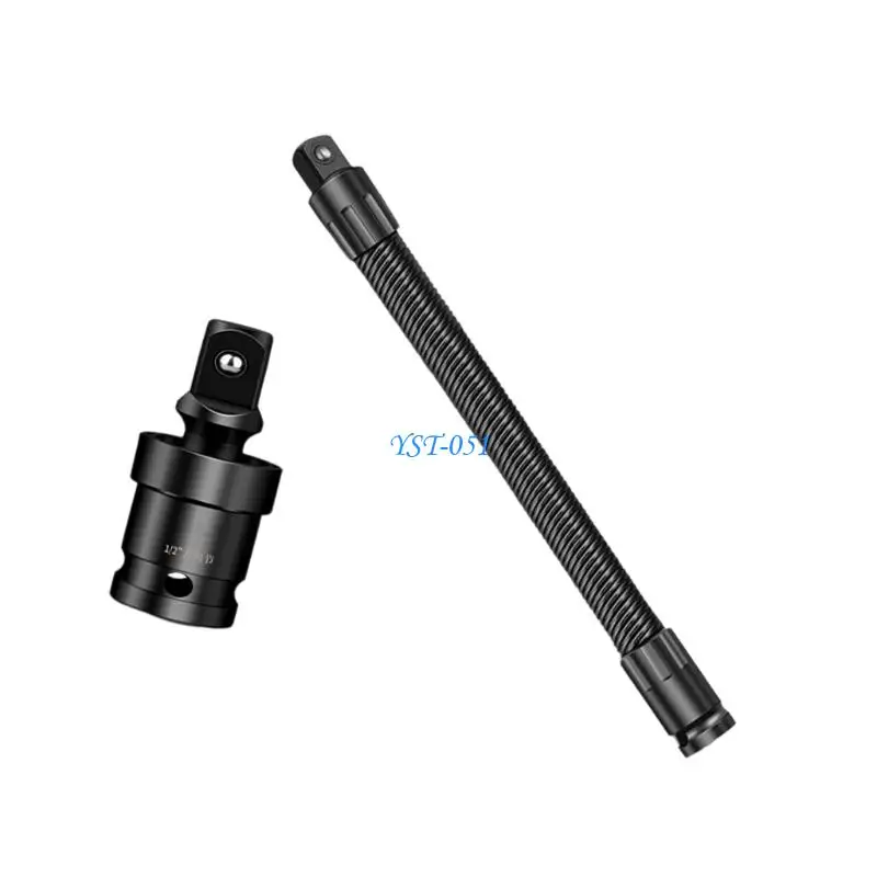 E15A Double Length Option Impact Wrench Extension Bar With 360Rotating Head AntiVibration 1/2