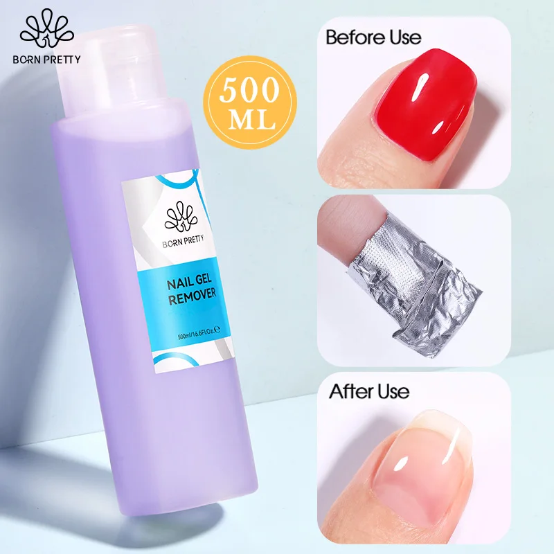 Geboren hübsche 500ml Nagel gel entferner flüssiger Reiniger entfernen klebrige Schicht von UV/LED-Gelen permanente Emails saubere Bürsten Gel nägel