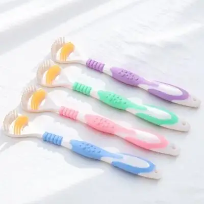 

4pcs Tongue Scraper Food Grade Plastic Tongue Cleaner Arc Design For Bad Breath Removal Durable Oral Care Tool