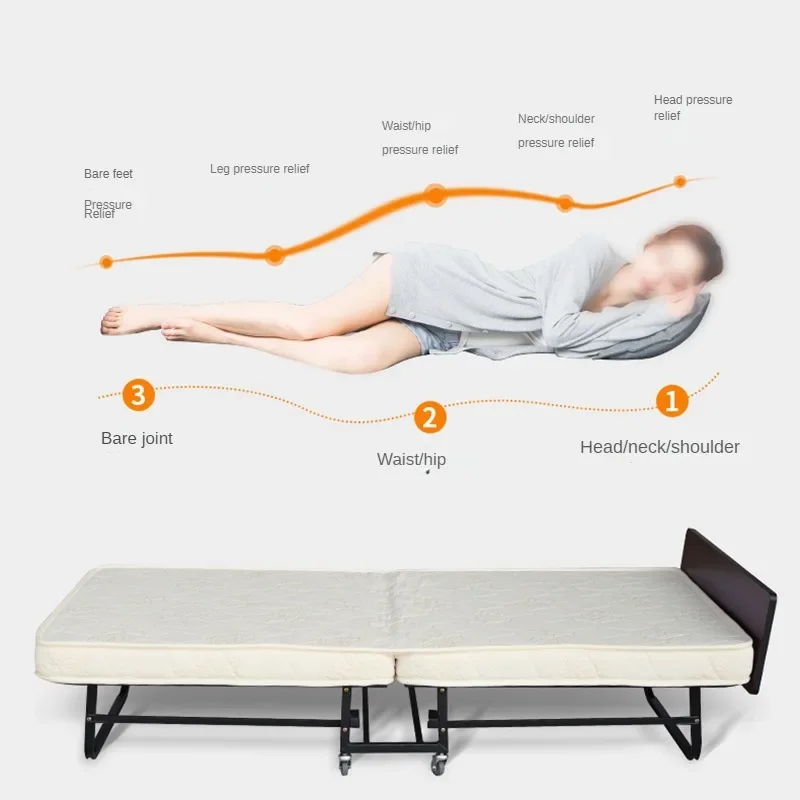 Camas modernas y prácticas para Hotel, algodón ensanchado empalmado para cama plegable, camas plegables simples de lujo para el hogar para alojamiento en familia