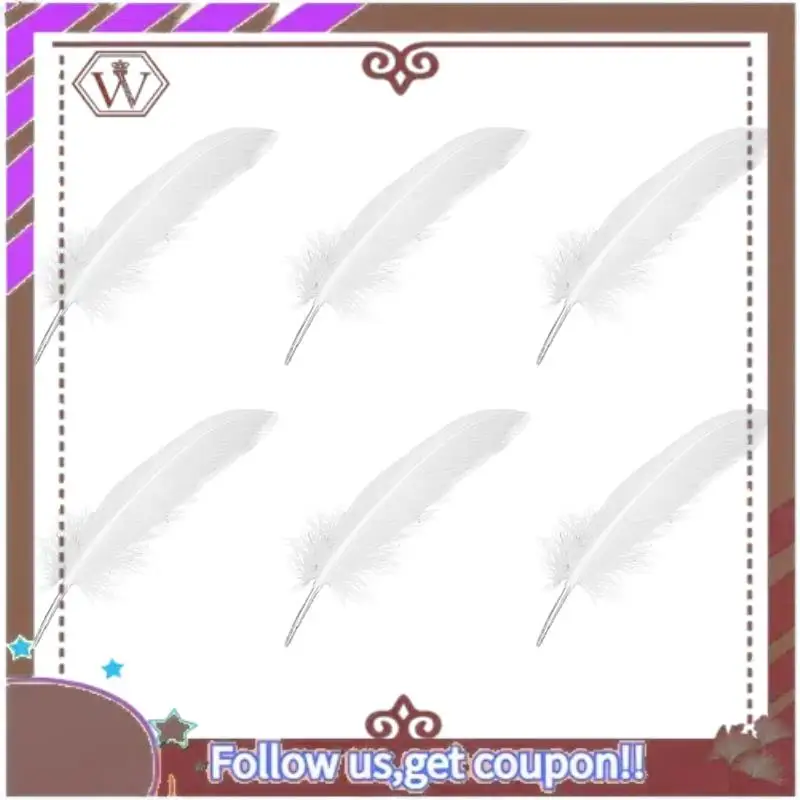 

A95D-600Pcs White Feathers Goose Craft For Party Hat Crafts Wedding Decoration 15-22Cm