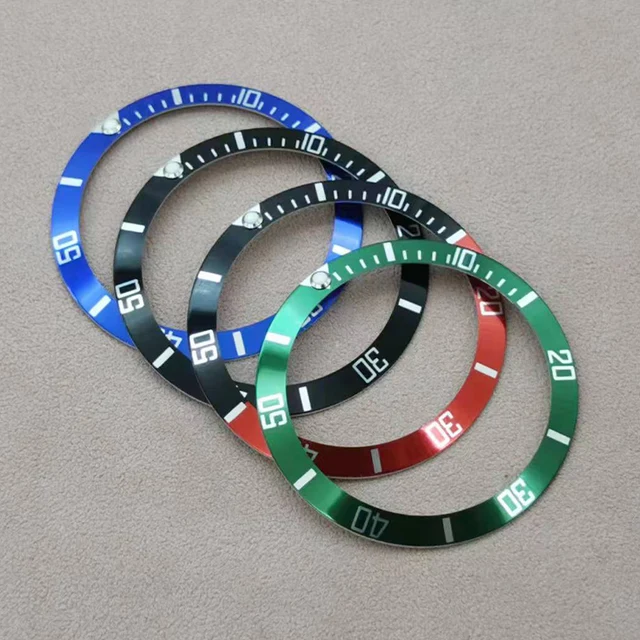 37.5mm nachylenie aluminium rama szkiełka zegarka NH35 etui z pierścieniem pasuje do Submariner NH35 NH36 pierścień futerał dla nurków obrączka męskie części do naprawy zegarków