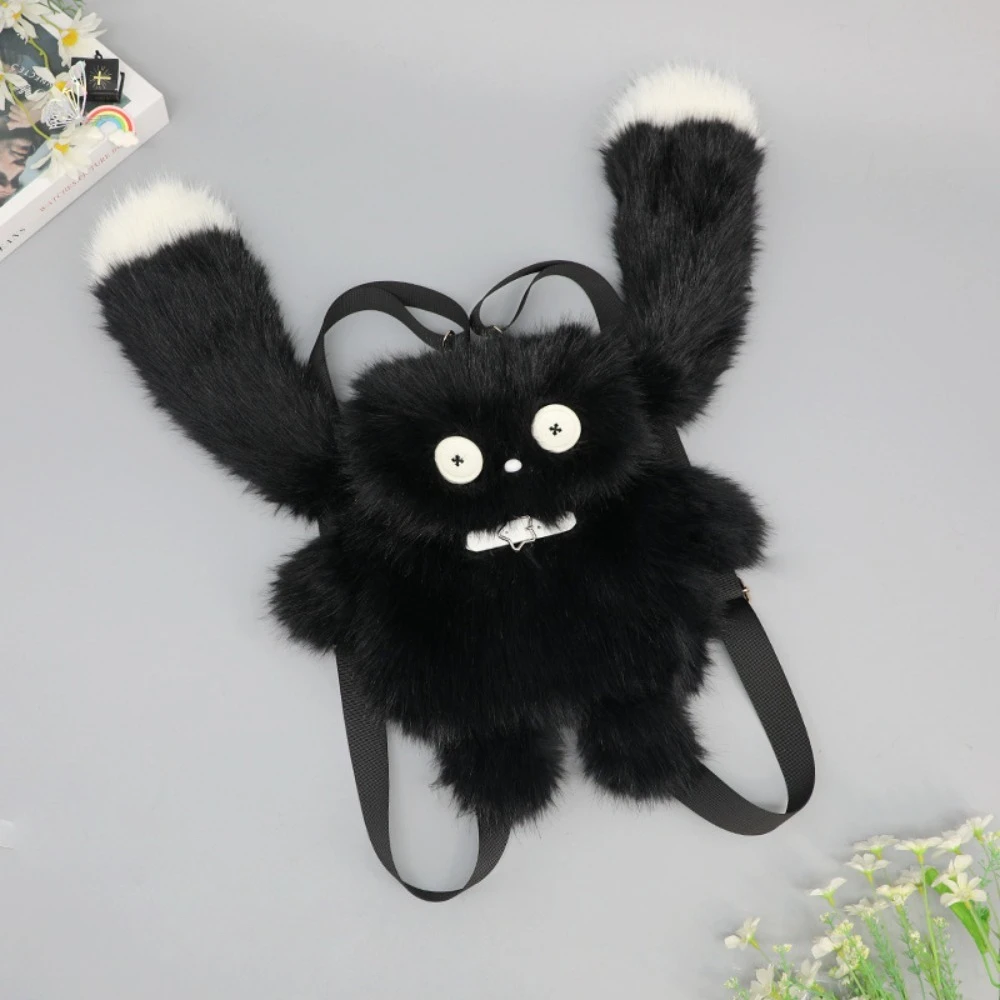 Kawaii Arctic Bunny Plüsch-Rucksack, süße Kaninchen-Tasche, weiche, flauschige Umhängetasche, Anime, Cosplay, Umhängetasche, Geschenk für Mädchen und Frauen
