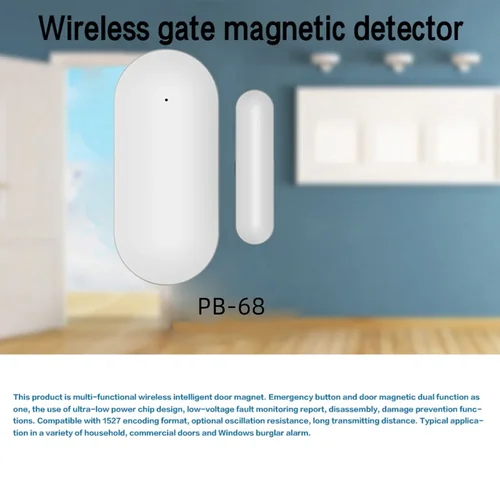 Imagen 2 del producto Sensor de puerta PGST, detección inteligente de seguridad de puertas y ventanas para el hogar, alarma de apertura de puerta, detector de puerta de 433MHz, utilizado para detectar