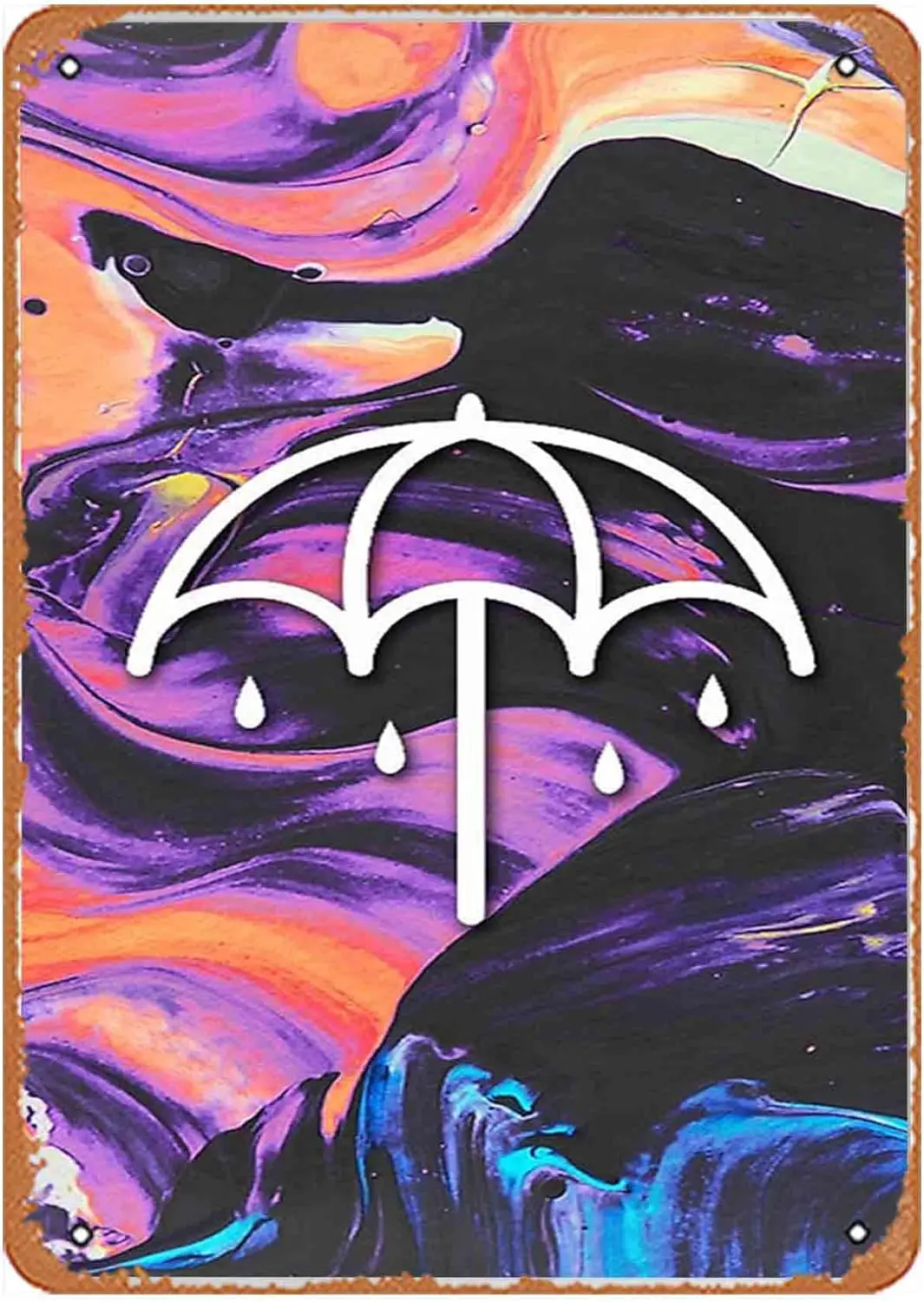Wall Decor Sign - Umbrella Bring Me To The Horizon Poster Metal Signage Vintage Wall Decor  , Retro