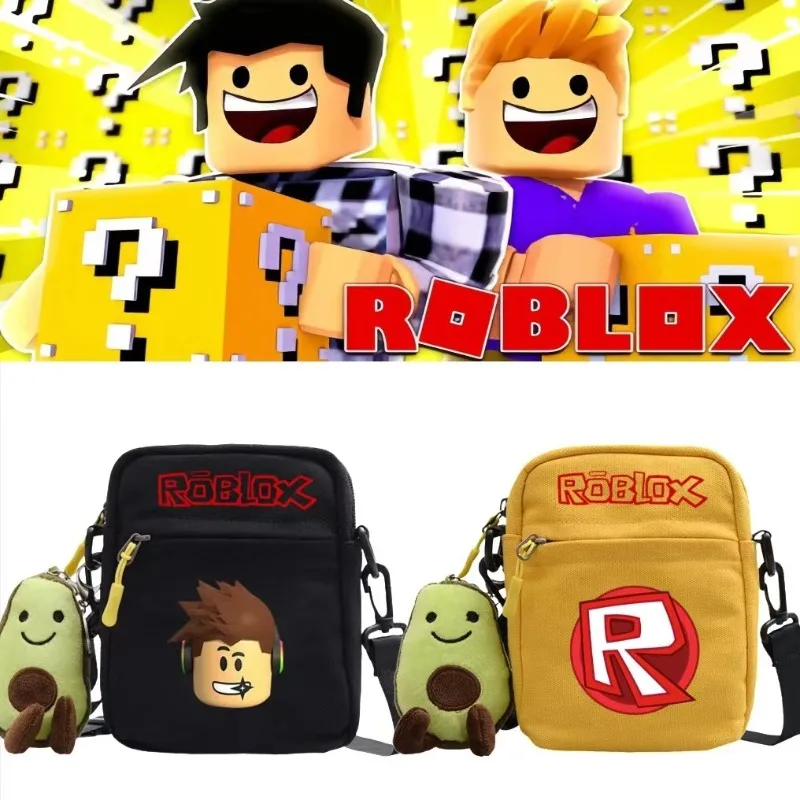 

ROBLOX Men Women Shoulder Bags, Cartoon Cute Crossbody Canvas Bag, Small Square Bags for Primary and Secondary School Students