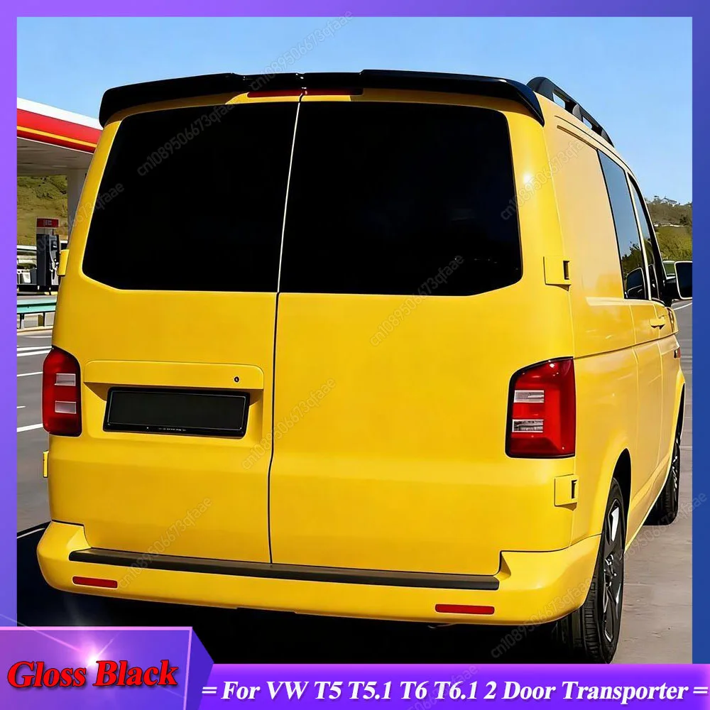 

For Volkswagen VW T5 T5.1 T6 T6.1 Double Door Transporter ABS Gloss Black Car Rear Trunk Roof Spoiler Wing Bodykits Tuning