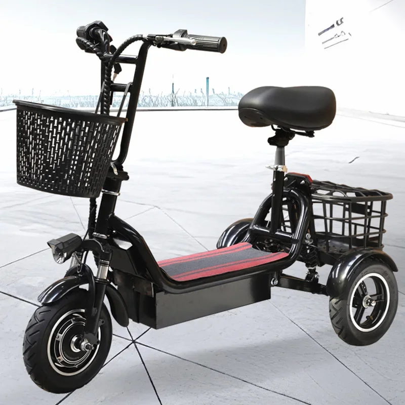 Small electric tricycle for the elderly to buy food and walk electric vehicle household 48V tricycle