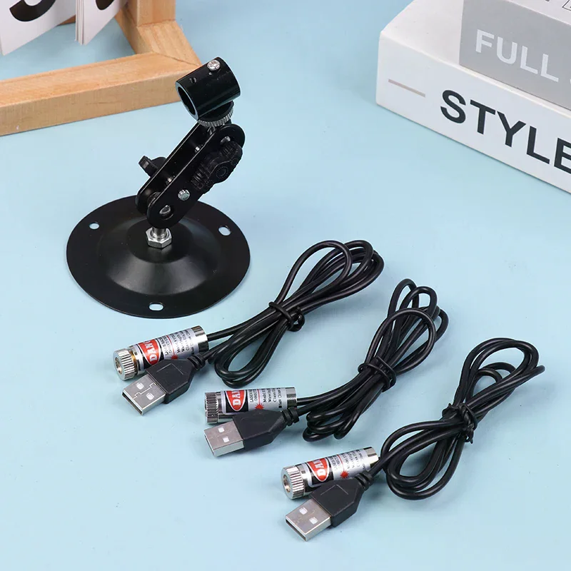 12mm 5mw Adjustable Focus Red Diode Industrial Laser Module Positioning Copper Head with Usb Line 650nm Dot Cross