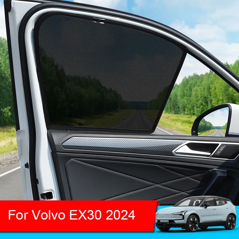 Car Windshield Window Privacy Mesh Blind Sunshade For VOLVO EX30 2025 2025 Anti-UV Protection Sun Shade Cover Auto Accessories