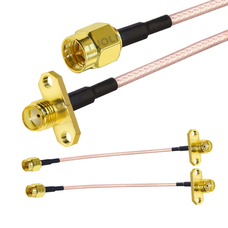 RG316 Coax Cable SMA Male to SMA Female 2 Hole Panel Flange Mount Connector Pigtail Jumper WIFI Router Antenna RF Coaxial Cable