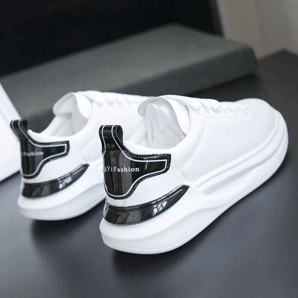New autumn white shoes, men\'s sports shoes, couple\'s casual shoes, thick-soled sneakers, tennis shoes, women\'s running shoes