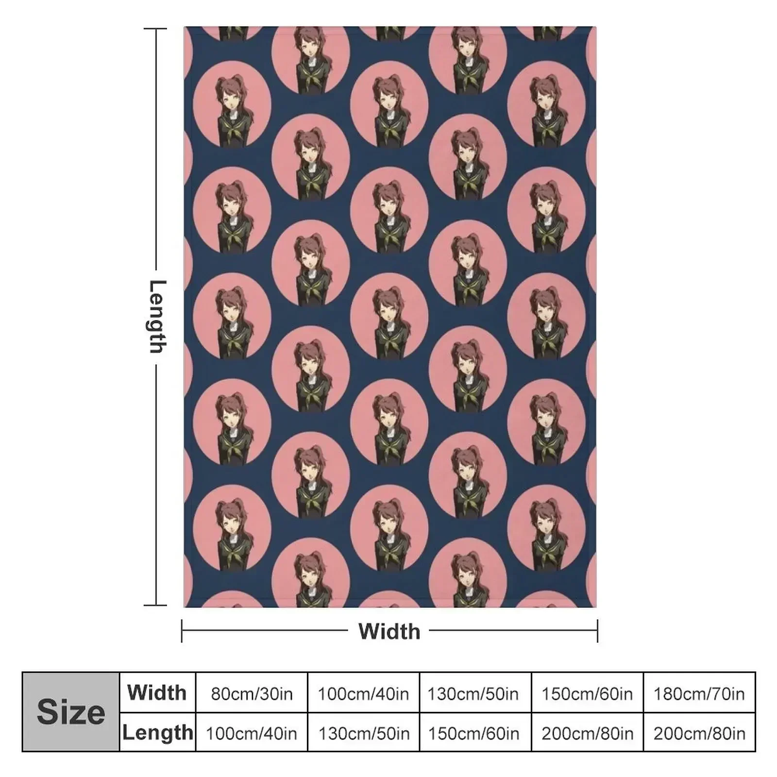 Rise Kujikawa Portrait Throw Blanket couch cozy soft plush fuzzy picnic outdoor blanket