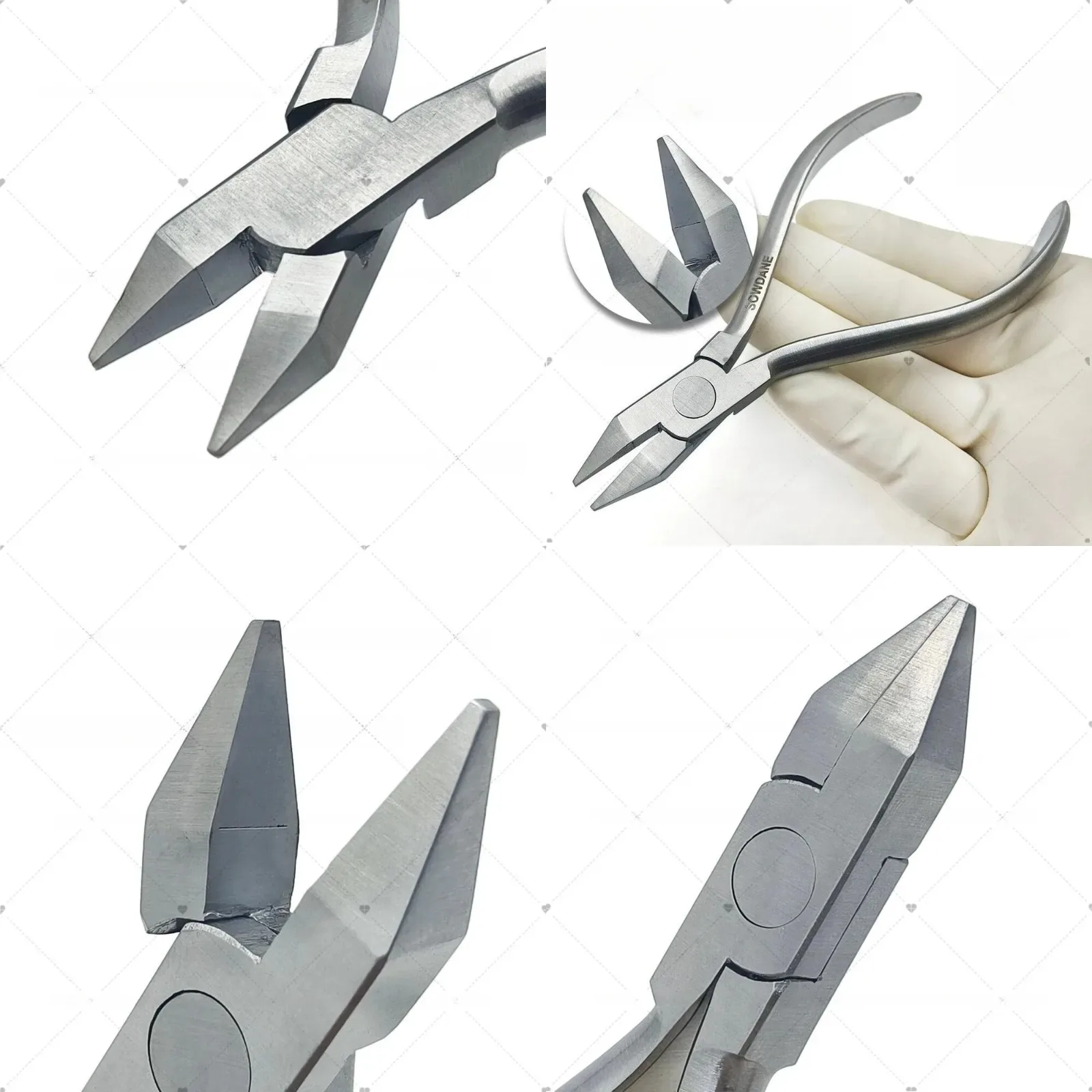 Lab Technician Flat Head Pliers Arrow Clasp Bending Pliers Thick Wire Orthodontics Dental