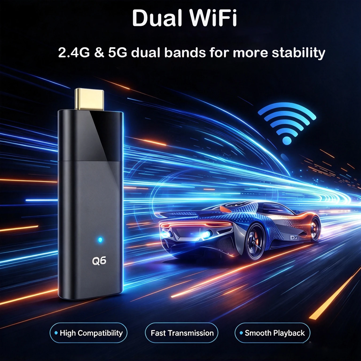 Mini Q12 Smart TV Stick Android 16 Ram 8GB Rom 128GB 256GB Set Top Box Portable Dual Wifi 5G Google Voice 8K Android TV Box 2026