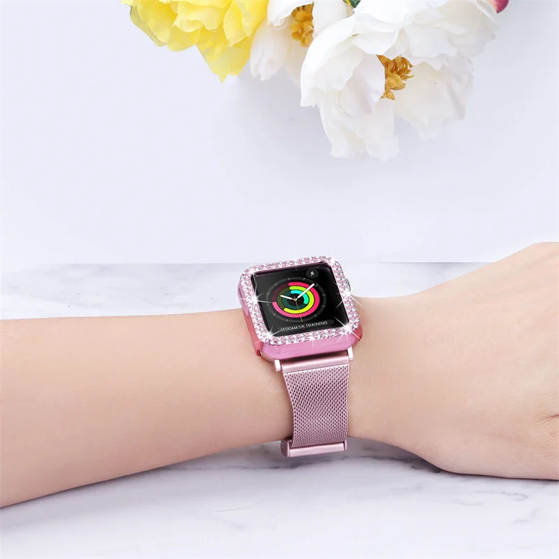 حلقة ميلانو رفيعة لحزام ساعة أبل 45 مللي متر 44 مللي متر Ultra2 49 مللي متر 40 مللي متر 41 مللي متر 38/42 مللي متر سوار رياضي iwatch serie 8 7 6 SE 5 3 9 الفرقة