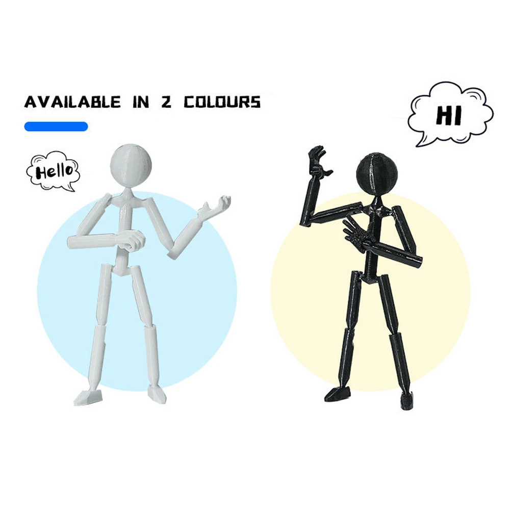 

Multi-Jointed Multi Joint Stickman Toy Movable 3D Printing 3D Printed Mannequin Novelty Action Figure Stickman Assembled Robot