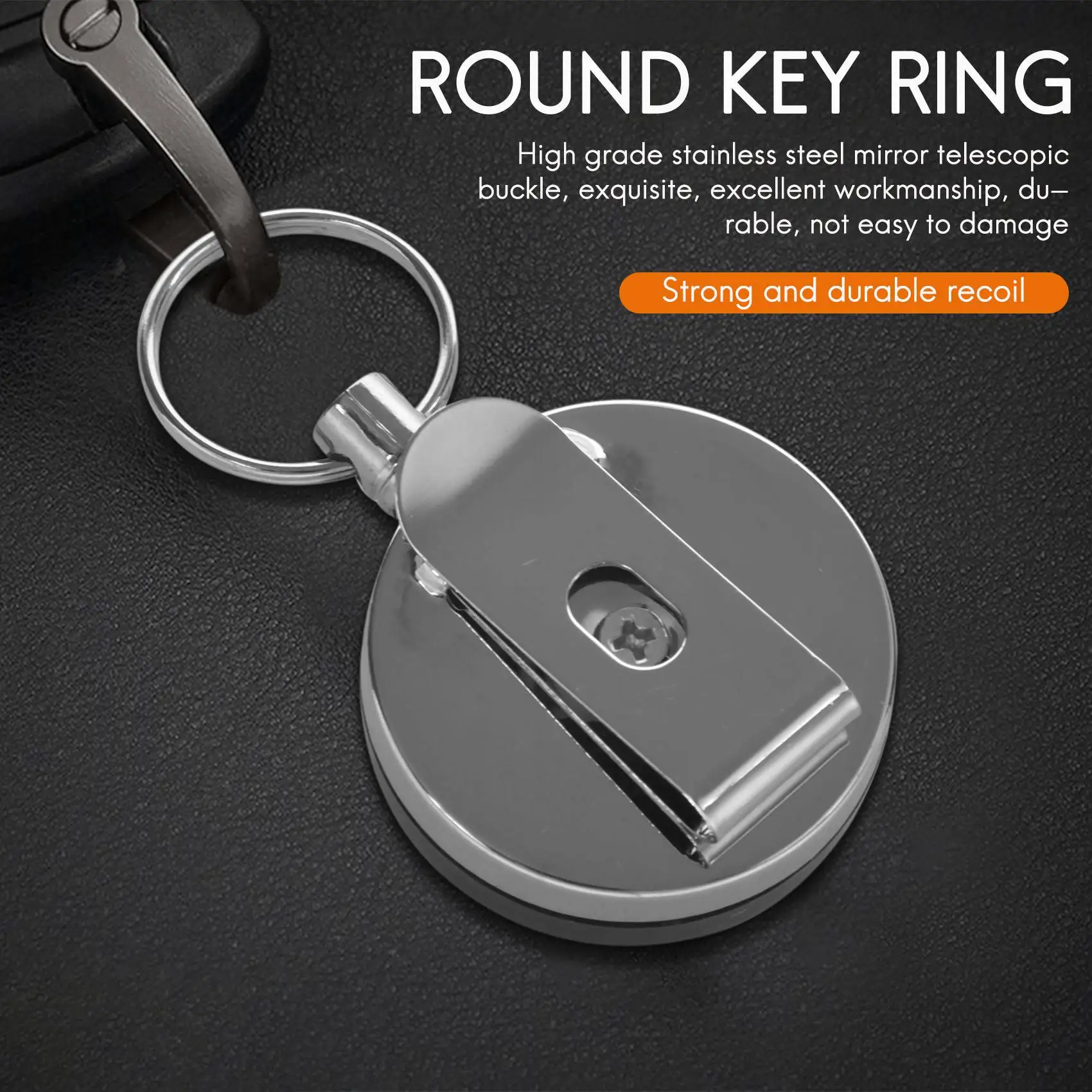 Stylish-2Pcs Heavy Duty Retractable Reel Badge ID Holder Belf Clip Nurse Name Card