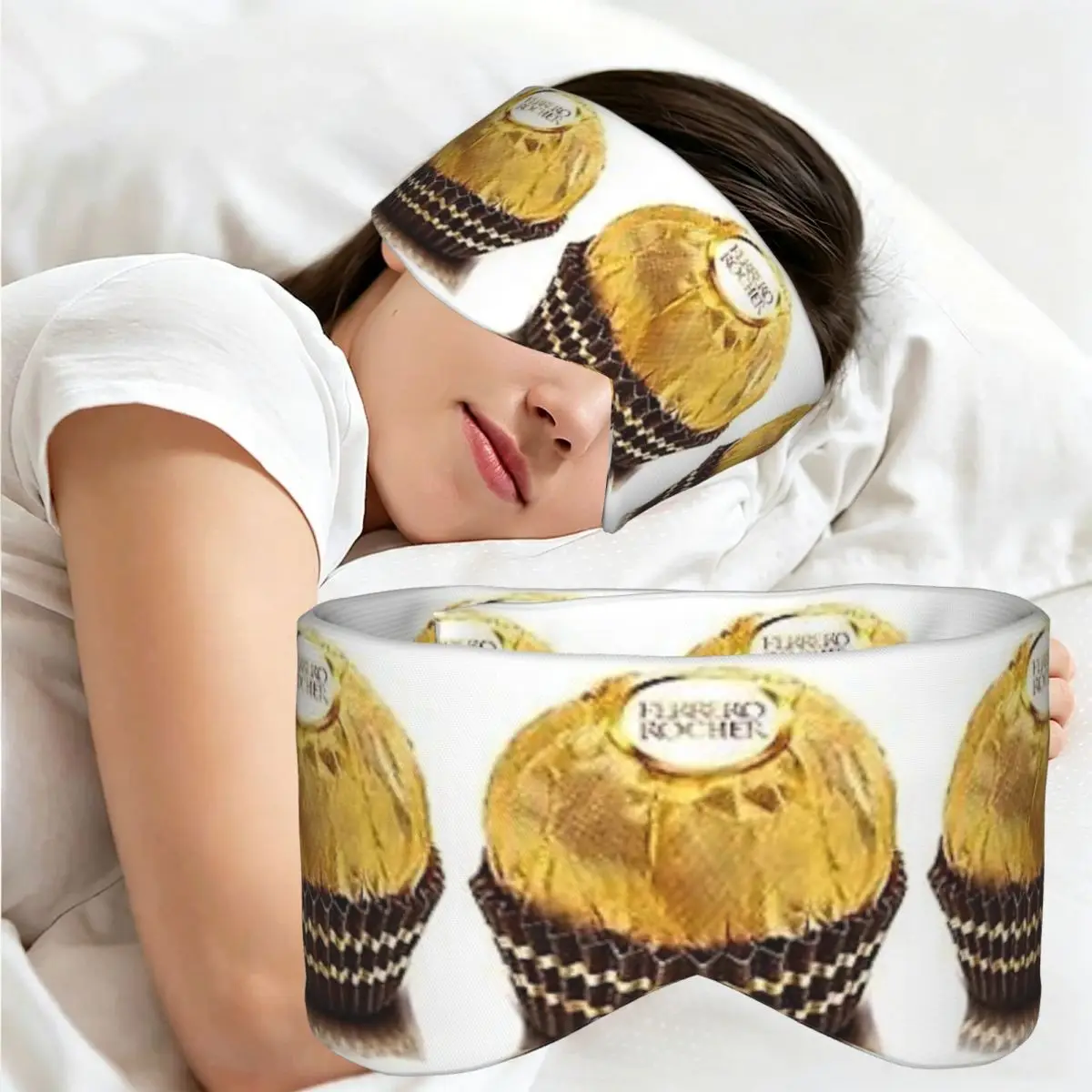 Маска для сна Ferrero Rocher, блокирующая свет, портативная повязка на глаза для девочек и мальчиков, для дома, сна, вечеринок, подарок, повязка на глаза.