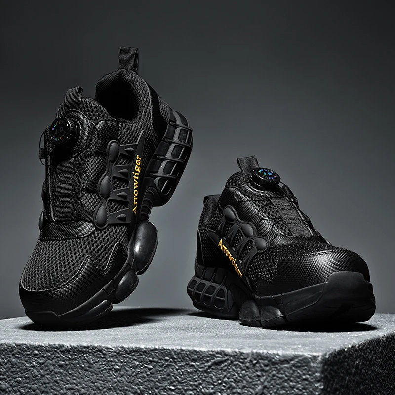 Labor Protection Shoes for Men, Anti-Smash, Anti-Puncture, Steel Toe, Steel Plate, Lightweight Construction Site Work Shoes for Men, Summer Breathable and Wear-Resistant