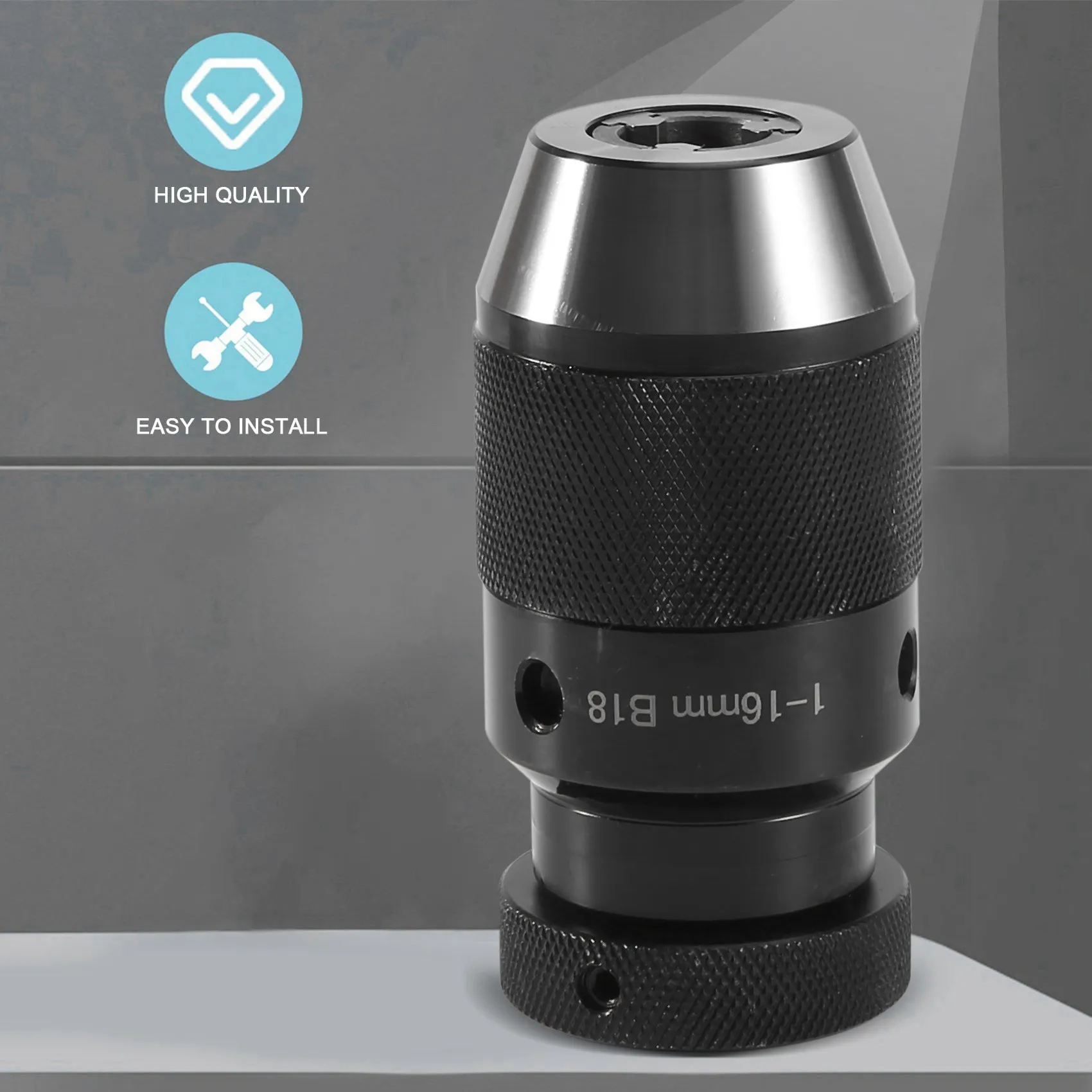 キーレスドリルチャック、モールステーパーアーバー、1-16mm、b18、mt3、m12、din228a