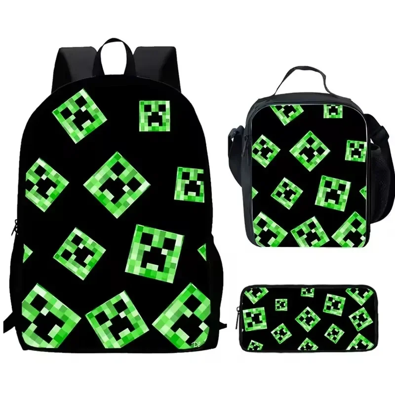 Mini-Craft My Game WR Rucksack Schultasche Lunchtasche Federmäppchen Set Geschenk für Kinder Studenten