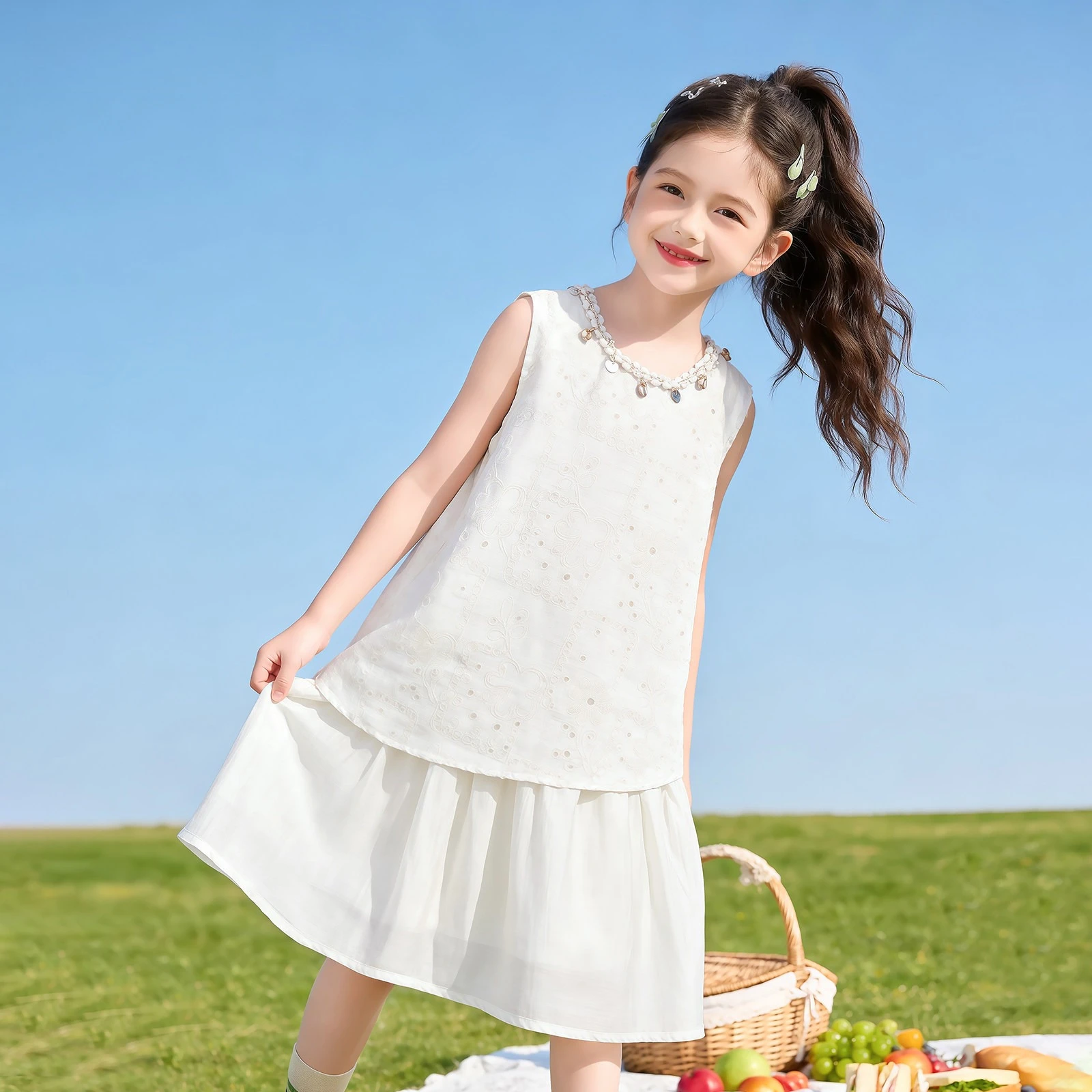 Girls' Dresses Summer New Tulle Skirts Stunning Skirts for Girls and Princess Dresses for Children