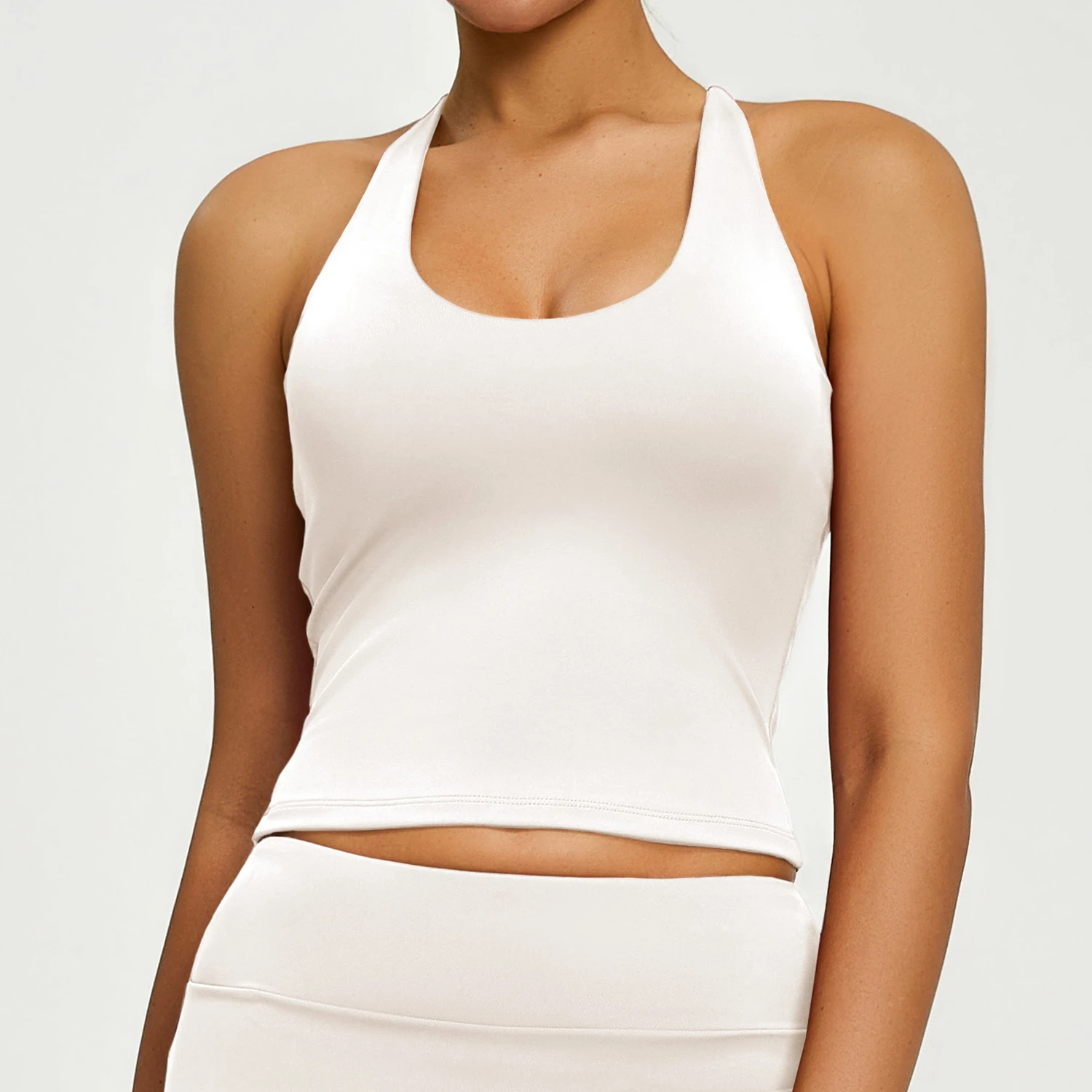 Women Beauty Back Sleeveless Cami Sports Bra Breathable Yoga Tank Top for Gym Pilates Daily Training