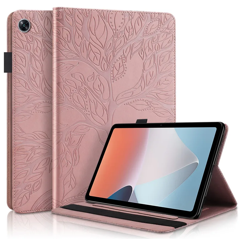 Funda For OPPO Pad Air Case Tree Embossed PU Leather Wallet Stand Cover For OPPO Pad Air 2022 10.6 inch OPD2102 X21N2 Tablet