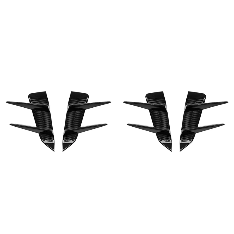 4X Car Front Bumper Spoiler Side Air Vent Trim Cover Trim For MG 4 MG4 EV Mulan 2023 Accessories