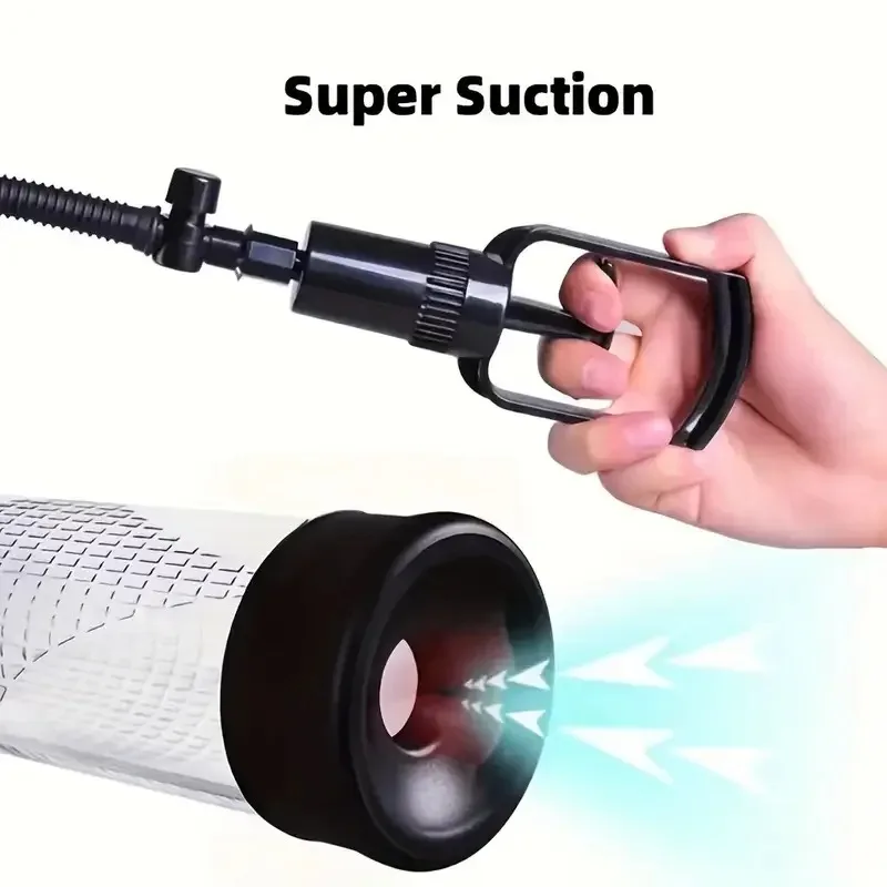 Penis Pump Sex Toys for Men Male Masturbator Penis Extender Vacuum Pump Penis Enlargement Enhancer Dick Trainer Massager Ring - Image 2
