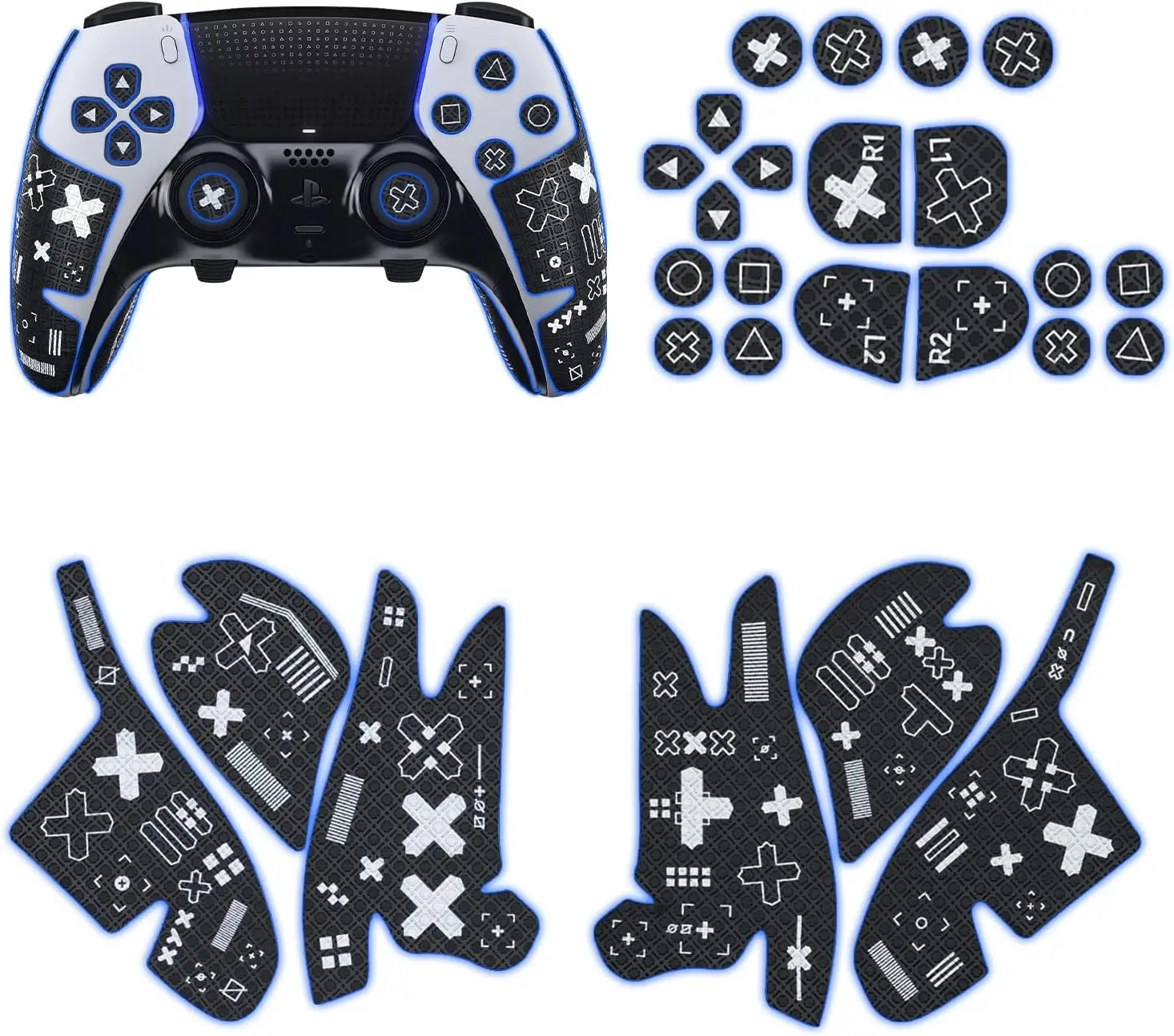 

Controller Performance Grips Compatible PlayStation 5 DualSense Edge Controller,PS5 Anti-Slip Stickers Tape,PS5 Edge Accessories