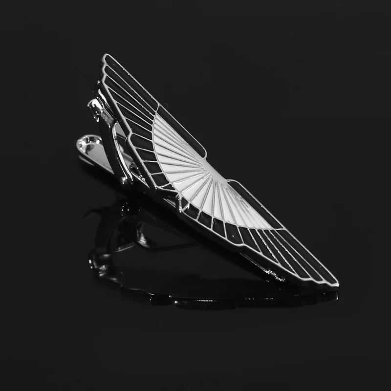 New boutique fashion clothing accessories airplane style men's suit tie clip creative collar clip silver matching