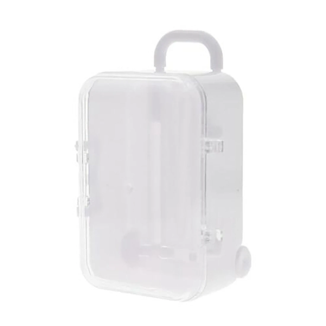 White mini roller travel suitcase candy box personality wedding candy box luggage trolley case candy toy small storage box