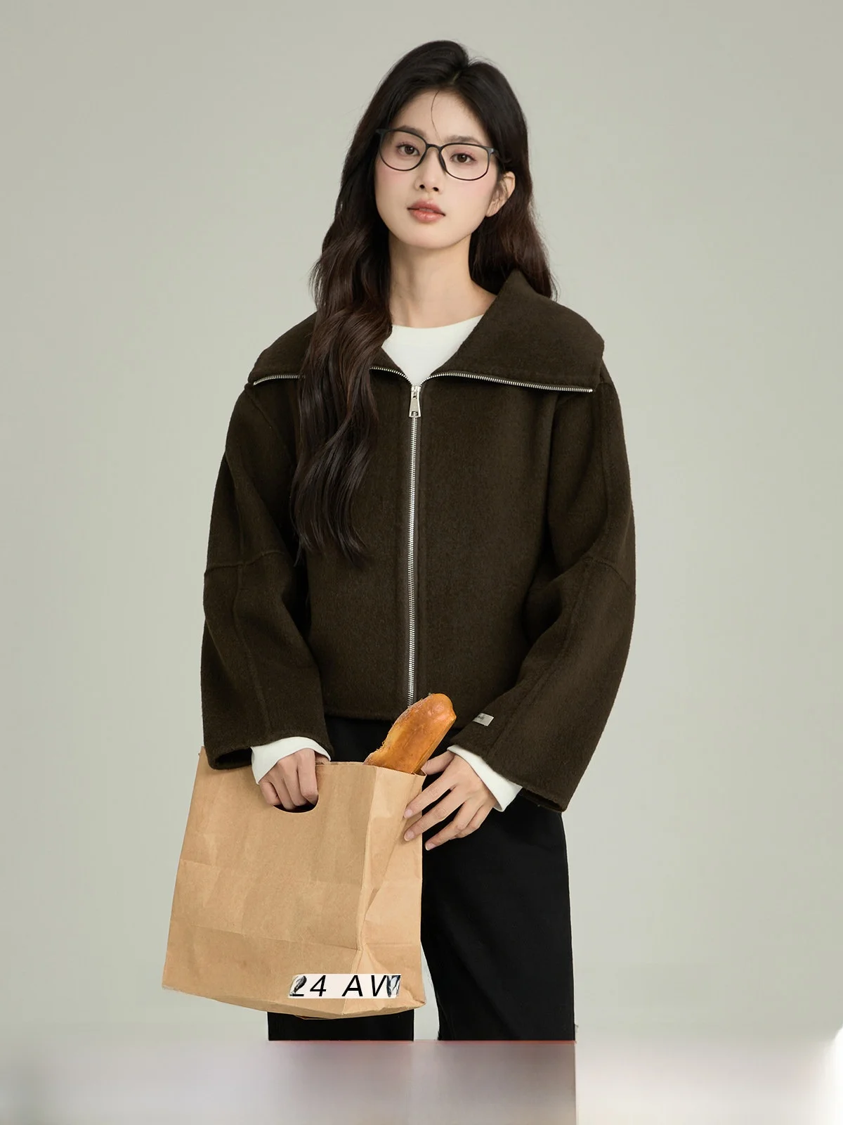 

Women's Double-Faced Camere Woolen Coat ort Sle Notch Collar Winter Warm Outerwear Commute Sle Long Sve 2024