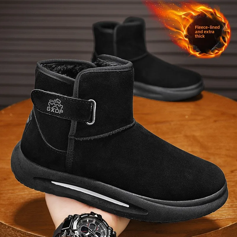 

Men's High-Top Cotton oes Winter New Sle Outdoor Casual Sports Thiened Warmth-Friendly Fce Lined Versatile Cold-Resi...