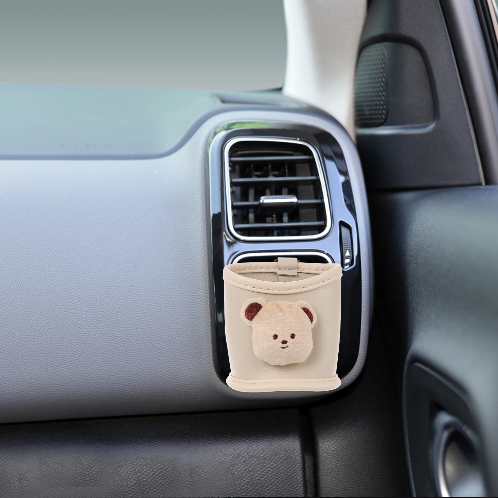 

Multifunctional Air Vent Storage For Coins Sunglasses Small Items Dash Interior Organizer Easy Install Space-Saving Pouch Holder