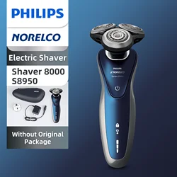 Philips-Rasoir électrique Norelco S8950/91, 8900, avec support aste/sec, avec accessoire à clipser pour barbe, S8950/91