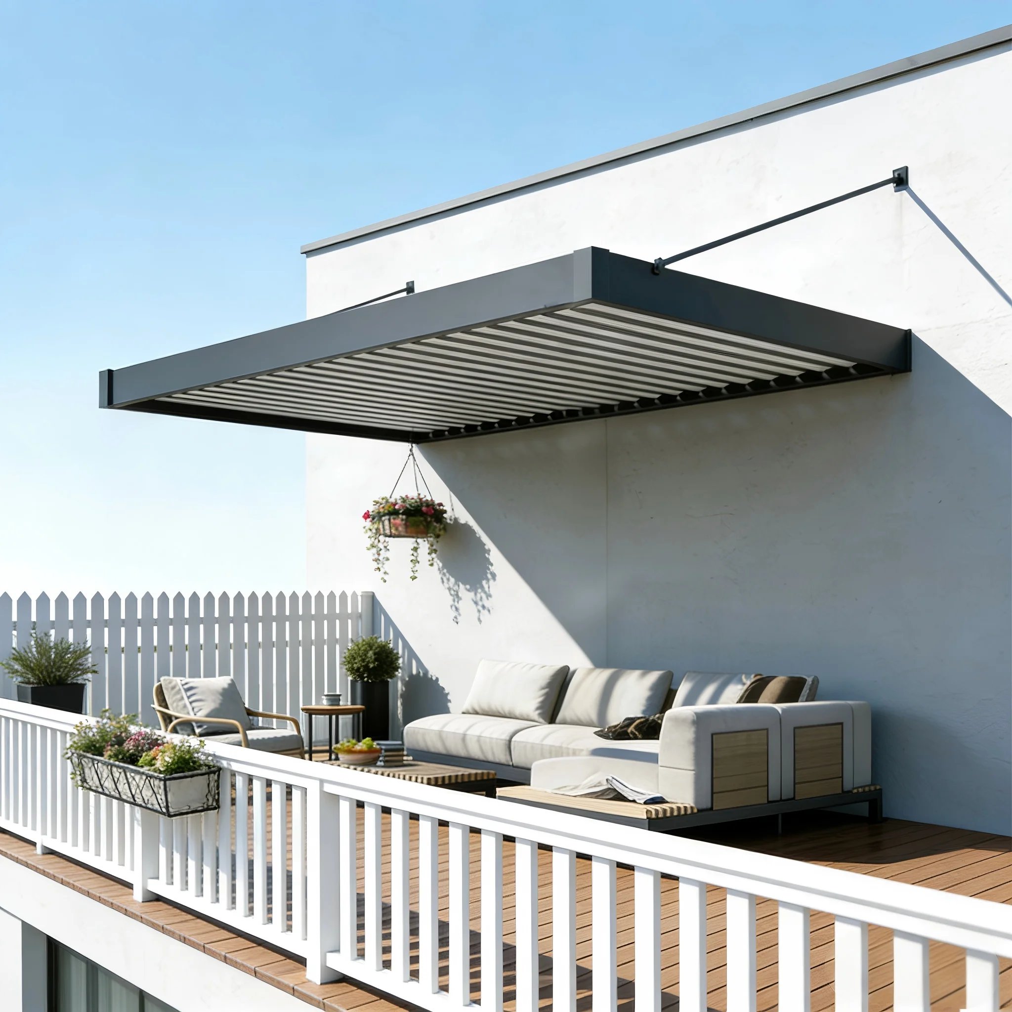 DIY Modern Pergola Motorized Louver Fancy Retractable Louvered Roof Bioclimatic Pergola Pergola Addossata