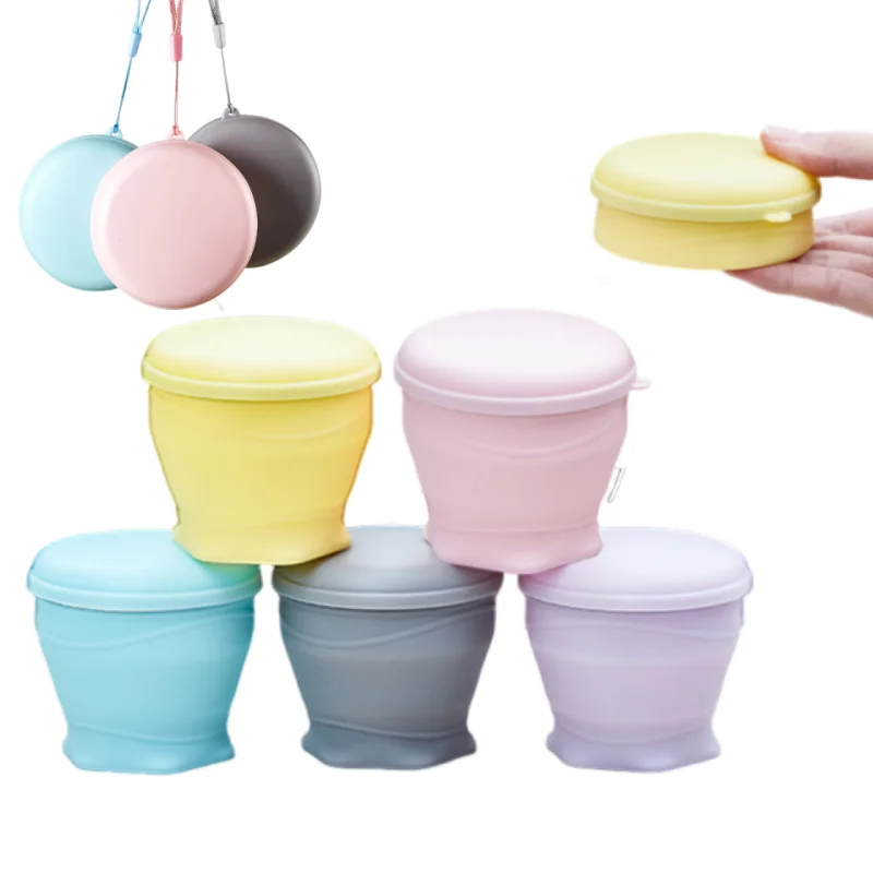 180 ml faltbarer Wasserbecher für Reisen und Geschäftsreisen, tragbarer Silikon-Campingbecher, Outdoor-Trinkbecher in Lebensmittelqualität