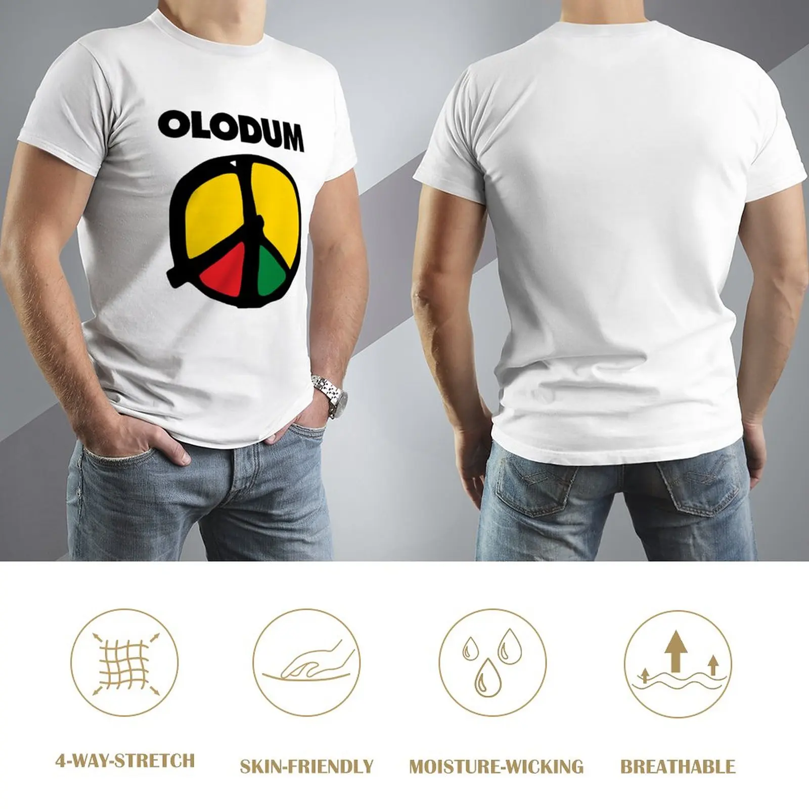 Olodum Michael Jackson PEACE and LOVE T-Shirt cute tops summer clothes Short sleeve mens white t shirts