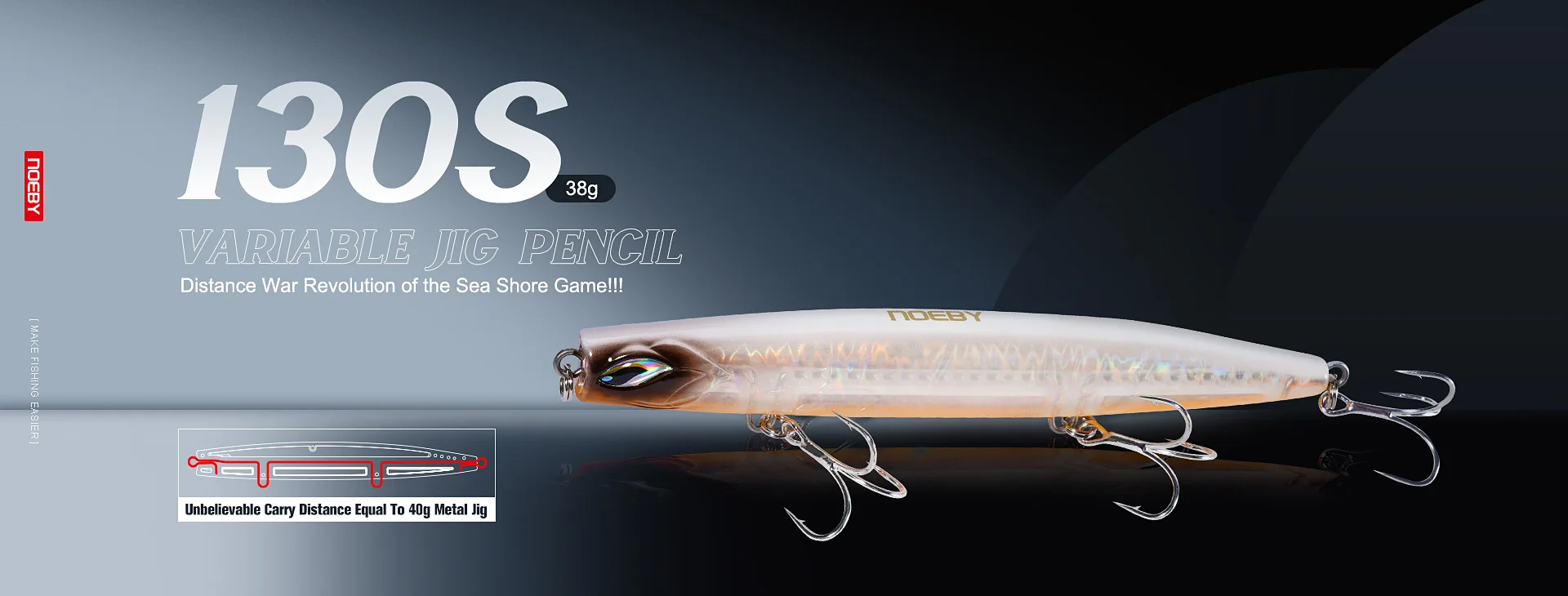 Noeby Popper Angelköder 120 mm 43 g 160 mm 78 g 200 mm 154 g Topwater Wobbler Salzwasser künstlicher harter Köder für GT Angelgerät – Detail 1