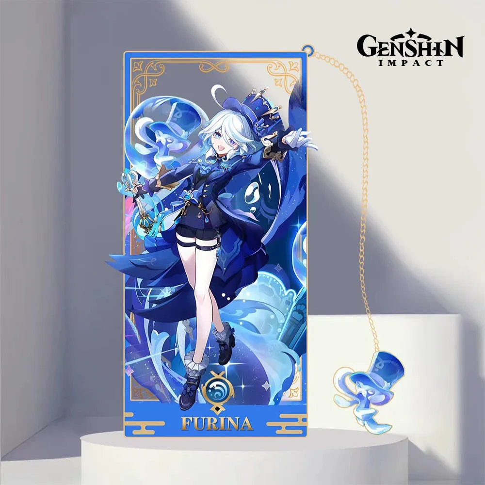 

Genshin Impact Furina De Fontaine Focalors Metal Bookmark Hollow Crafts Anime Fontaine Governor Water Demon God Game Stationery