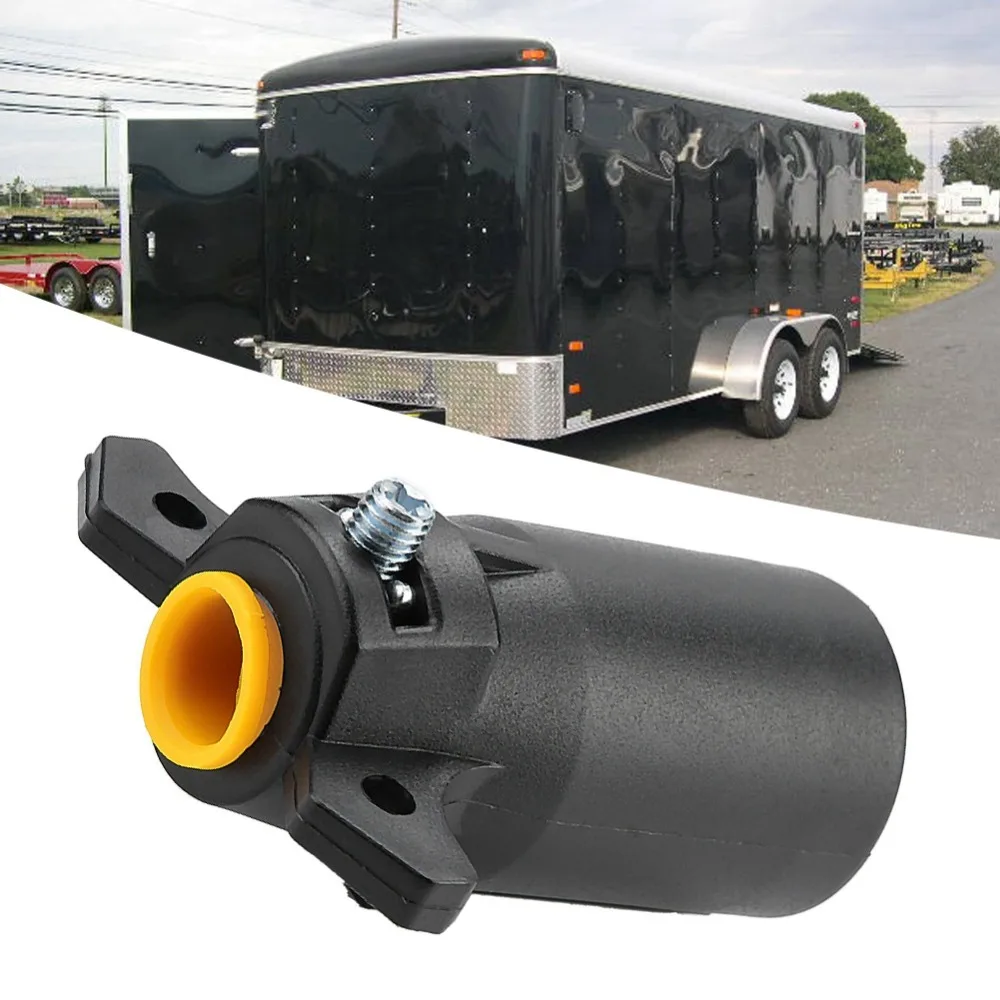 Replacement 7 Pin Round Trailer Towbar Plug 12V US Tow Plug Towing Plug Adapter Trailer Plug Connector RV Trailer